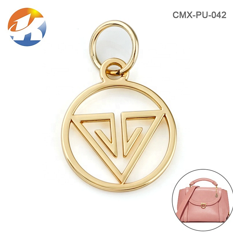 Kangsheng Factory Design Handbag Metal Plate Label, Custom Metal Hang Tag with Engraved Logo