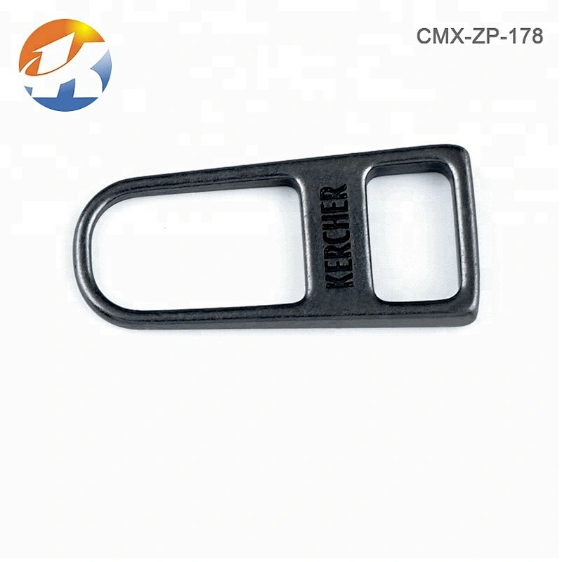 Professional Custom Engraved Logo Metal Zipper Puller, Zinc Alloy Metal Zip Puller for Bags
