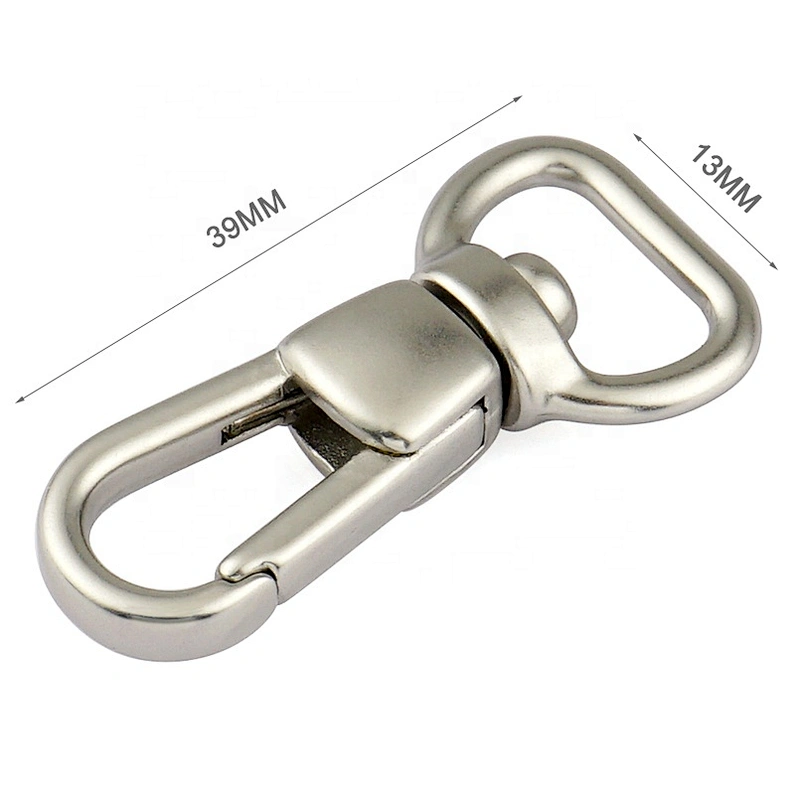 Wholesale 13mm Metal Zinc Alloy Purse Hardware Metal Spring Snap Hook Handbag For Bag's Strap