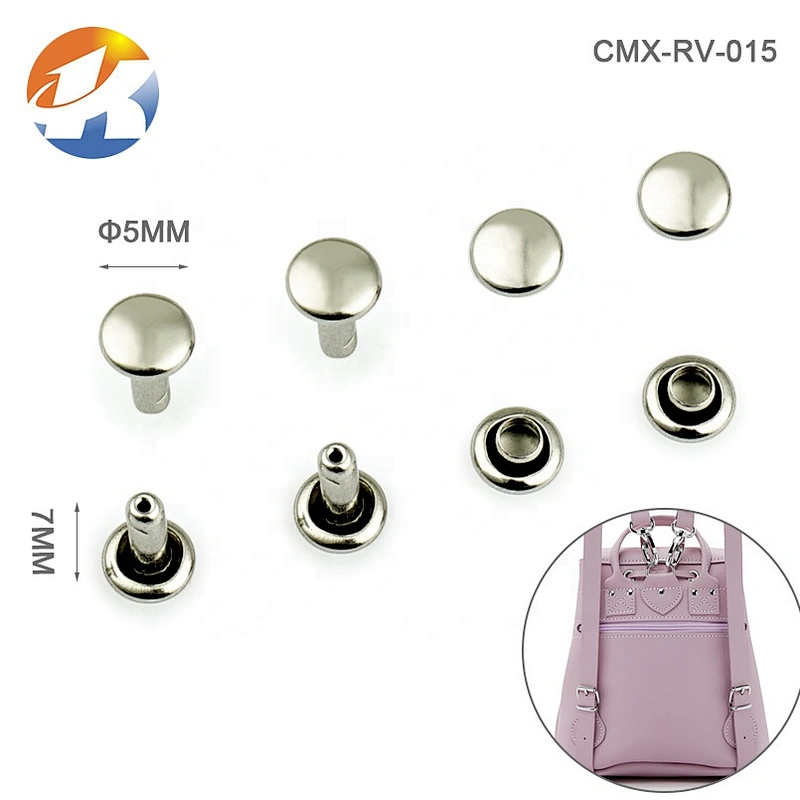 Wholesale Durabel Eco-friendly Cheap Metal Double Cap Rivet For Bag Garment Strap