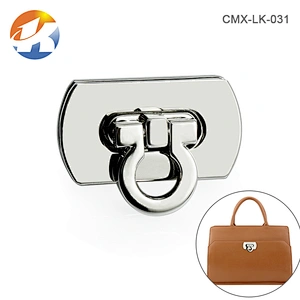 Popular Handbag Hardware Nickel Metal Bag Clip Lock