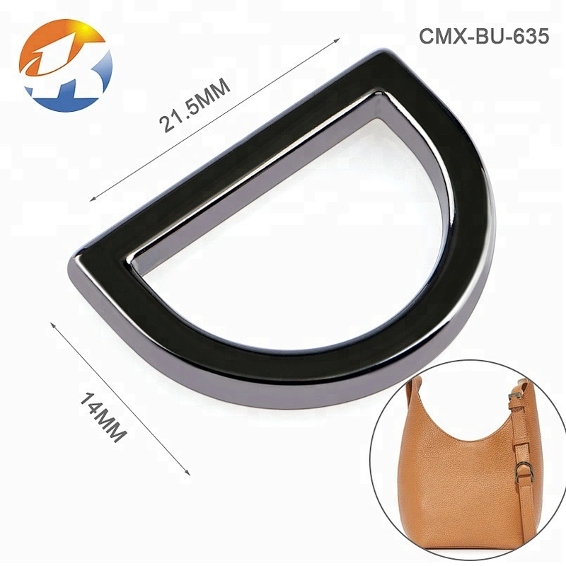 Bag Metal Accessories Zinc Alloy Small D Ring, 11mm Gunmetal Metal D-ring for Bag Handbag