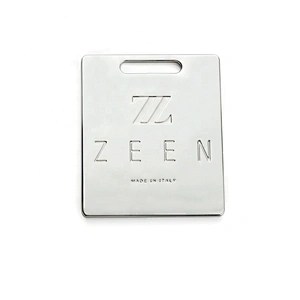 Kangsheng Factory Design Handbag Metal Plate Label, Custom Metal Hang Tag with Engraved Logo