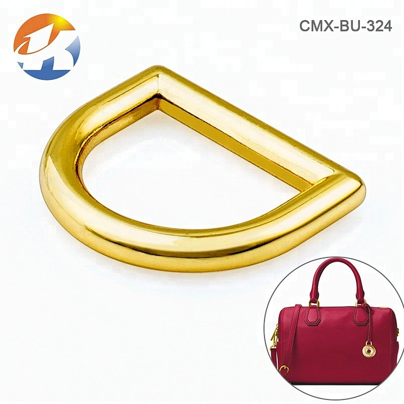 High End Quality Hang Plating Shiny Gold D Ring Metal for Handbags