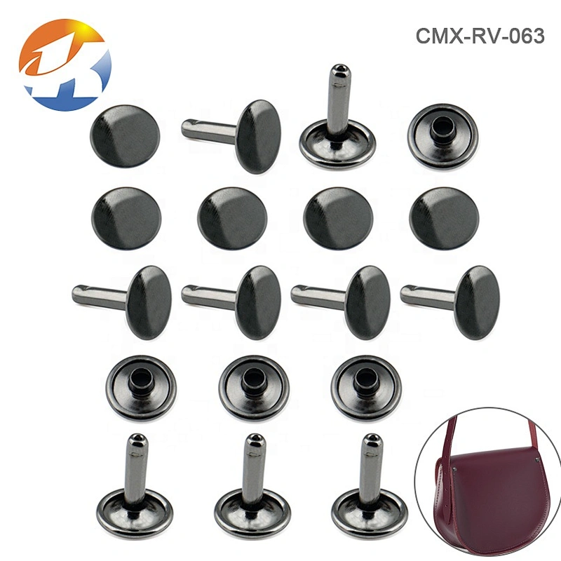 Factory Supply Bag Hardware Double Face Metal Rivet, Gunmetal Rivet For Garment