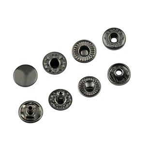 New Arrival Products Shiny Nickel Metal Snap Button, 15Mm Metal Snap Dome Button For Bag Garment