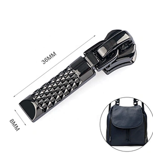 Gunmetal Plated Custom Metal Zipper Pull For Bags