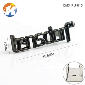Professional Custom Metal Logo Plate, Handbag Hardware Metal Letters Logo for Bags