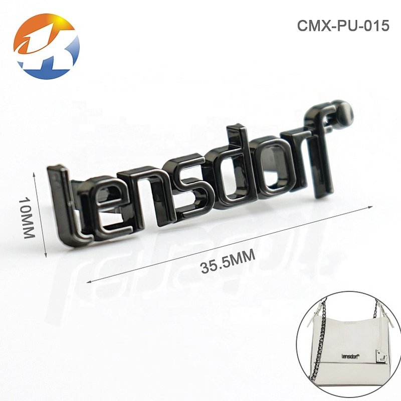 Professional Custom Metal Logo Plate, Handbag Hardware Metal Letters Logo for Bags
