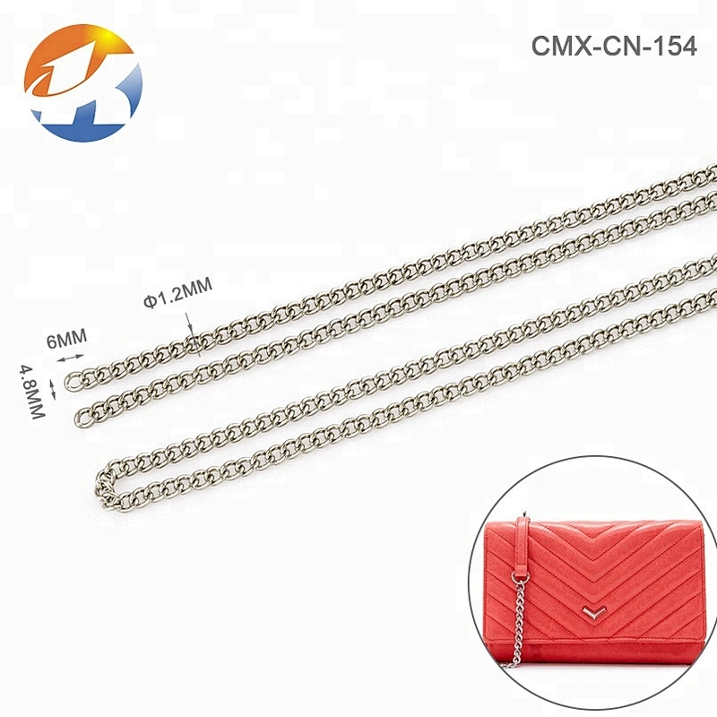 12mm Width Nickel Iron Metal Chains For Bag
