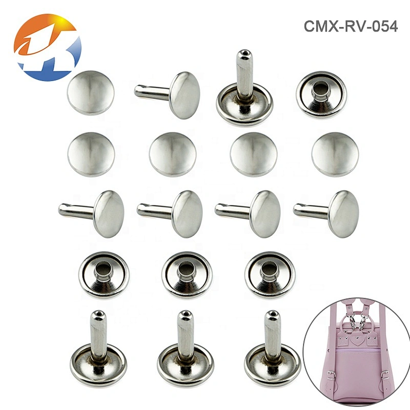 High Quality Round Head Double Cap Nickel Iron Rivet, Garments 10mm Metal Rivet For Bag Shoe