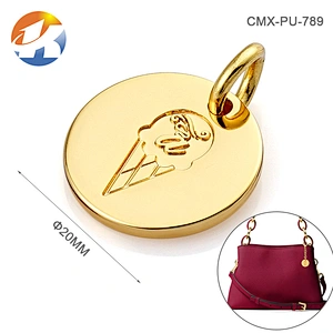 Handbag Snow Shape Rose Gold Metal Chrome Plate Logo