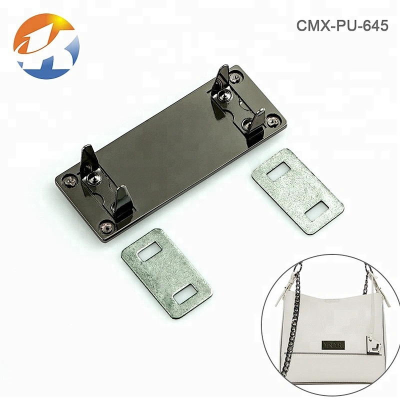 Professional Manufacture Gunmetal Custom Bag Metal Logo