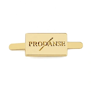 Golden Metal Label Tag Logo Charm Hardware, Custom Logo Engraved Label Metal For Handbags