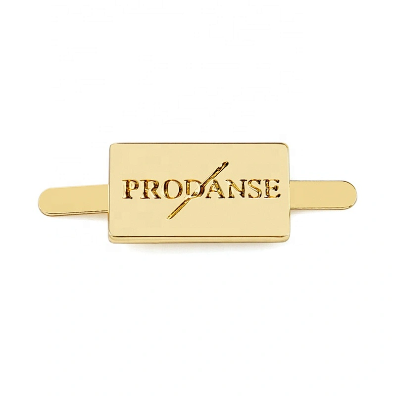 Golden Metal Label Tag Logo Charm Hardware, Custom Logo Engraved Label Metal For Handbags