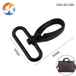 Manufacturer Direct Wholesale 1.5 Inch Black Swivel Bag Strap Metal Snap Hook