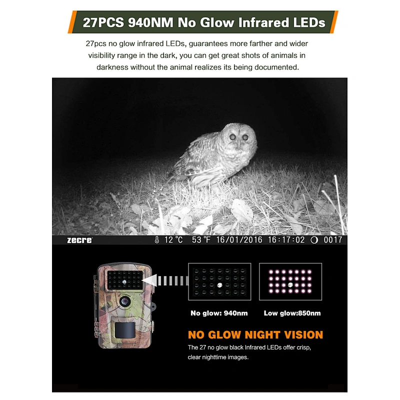 High  quality IP66 Waterproof 1080p digital camera  27pcs  IR Flash Hunting  Wildlife Game Thermal Trail Camera ODM/OEM