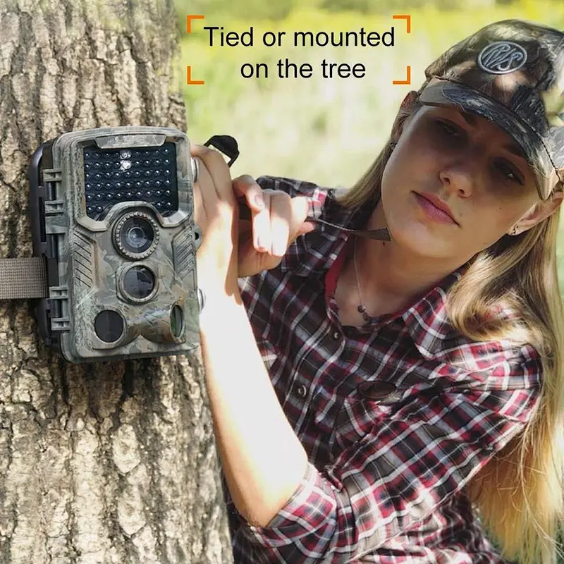 Trail Camera 16MP 1080P Waterproof Hunting Scouting Cam for Wildlife Monitoring with 120 Detecting Range