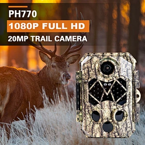 2.4 Inch LCD Display IP67 Outdoor Waterproof Digital Animal Trail Camera 1080P 20MP 940NM Night Vision IR LED