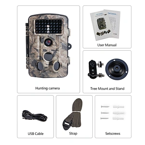 IP56 Waterproof wildlife camera Night Vision Outdoor Hunting Trail Camera with 2.7K Video Resolution