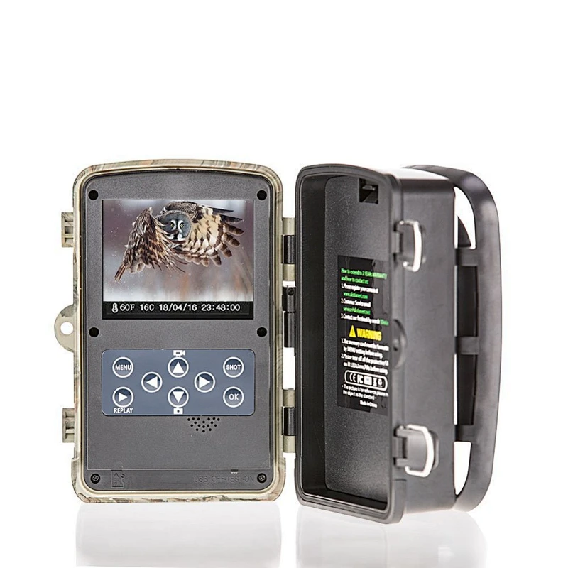 Zecre 16MP 1080P Full HD Hunting Camera with 46 Pieces 940NM Infrared LEDs Wide Angle 80 Feet Detective Distance 5M Sensor