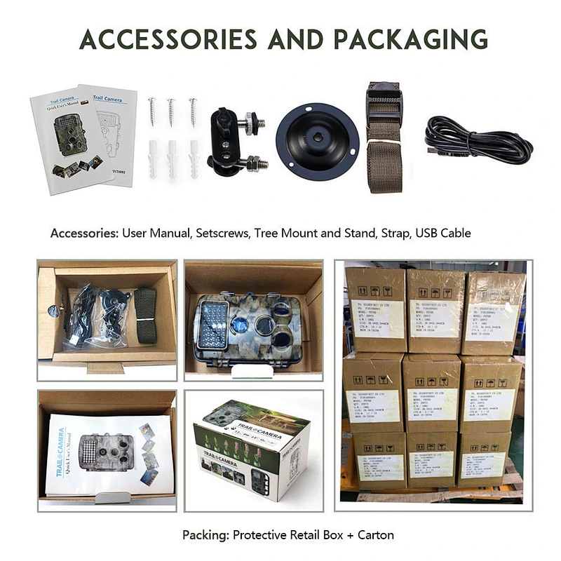 Zecre Wildlife 1080P 16MP Hunting Game Camera With 42pcs Infrared 850NM Black Low Glow LEDs IP66 Waterproof Battery Powered
