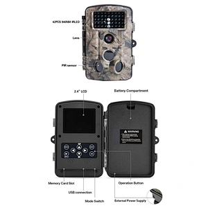 IP56 Waterproof wildlife camera Night Vision Outdoor Hunting Trail Camera with 2.7K Video Resolution