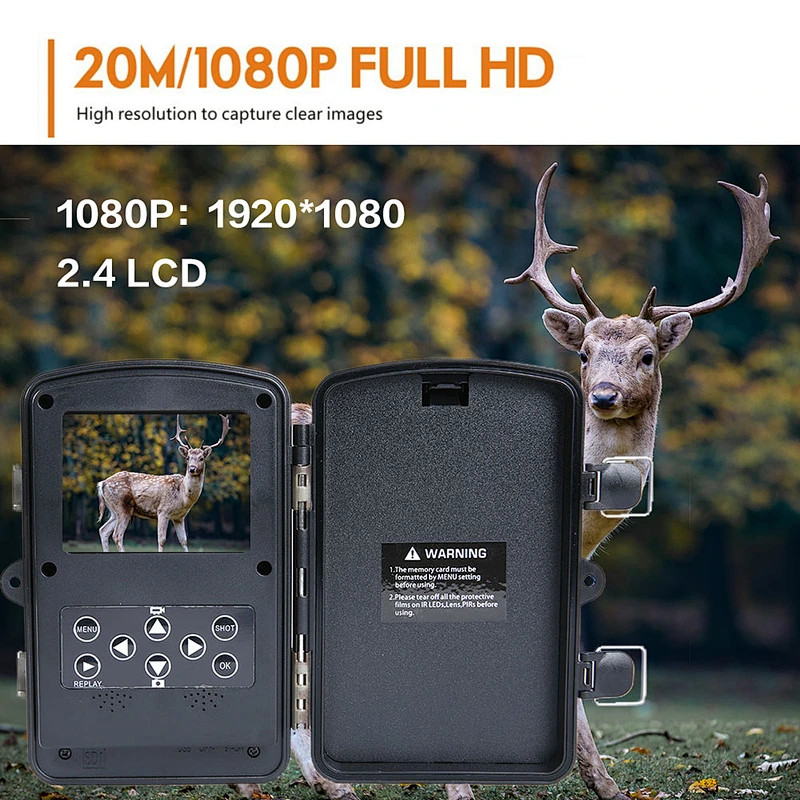 Digital Hunting Trail Camera No glow IR LEDs Wildlife Monitoring with 120 degree Detecting Range cameras
