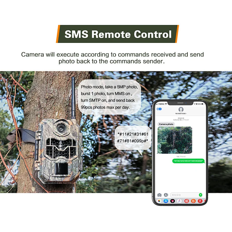 20MP 1080P MMS SMTP FTP 45 Pieces 940NM IR LEDs IP67 Waterproof SMS Remote Control 3G Trail Camera