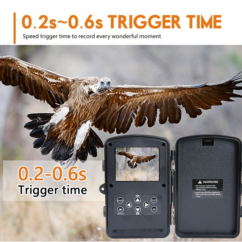 Zecre PH730 IP56 2.4 Inch LCD Screen 1080P  Full HD 12MP Scouting Trail Camera with 42 Pieces 850NM Infrared LEDs