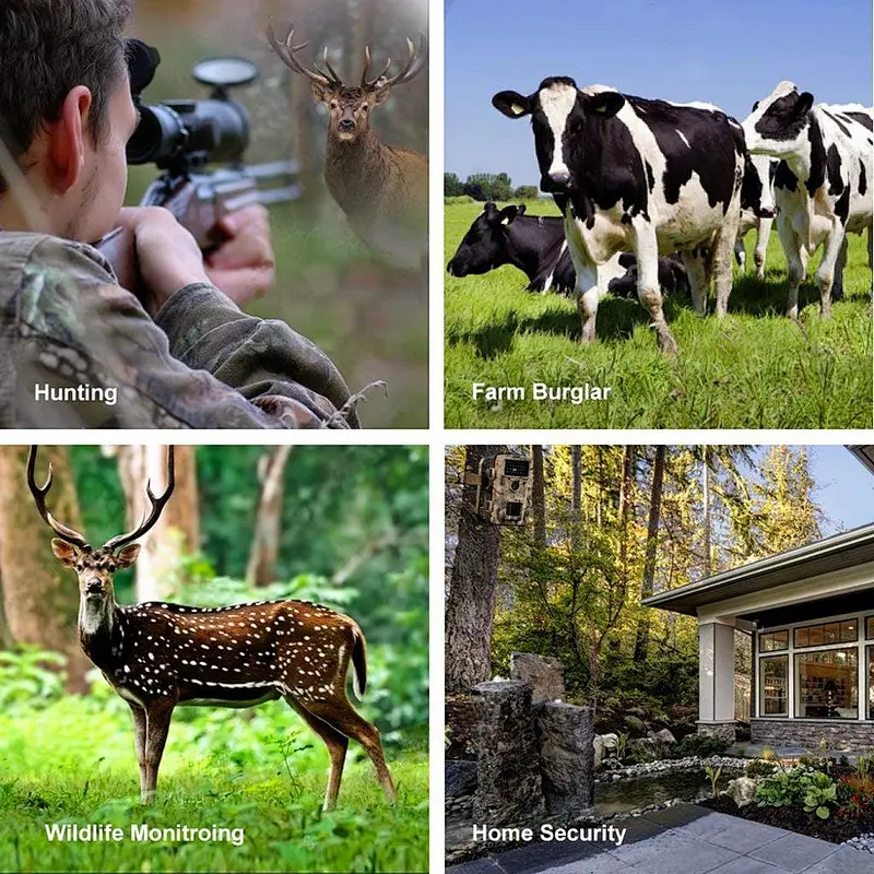 12MP 1080P Wildlife Cheapest base trail hunting camera Night Vision pet Observation and home security camera