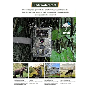 42pcs Infrared LEDs Waterproof IP66  game cams 1080P wildlife hunting trail camera with Night Vision