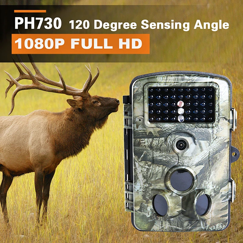Night vision trail cameras IP56 Waterproof 16MP 1080P FHD 42pcs IR LEDs Wildlife motion activated cameras