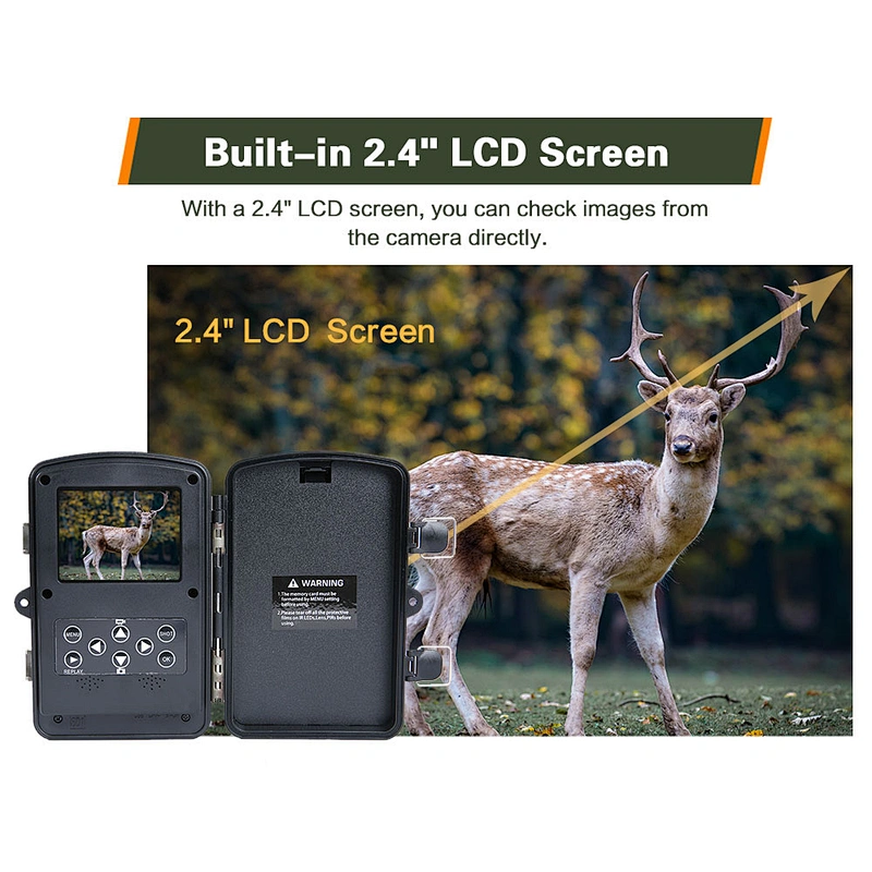 Outdoor game cam 20MP 2.7k resolution wild game trail camera with 0.2s triggering 256GB