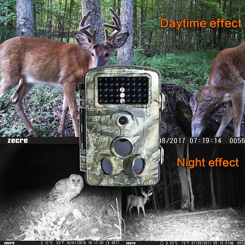 High quality 12 MP photo 850NM Low Glow 45pcs IR LEDs 120 degree PIR Angle Hunting Camera for Home Security
