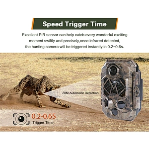2020 ODM OEM hunting camera 20mp FHD 1080P Black IR wildlife animal detection trail camera