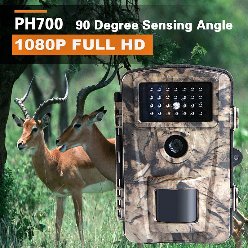PH700A 12MP 1080P with 27Pcs Infrared Night Vision  Monitoring 90 Degree Detecting for Outdoor Hunting Camera