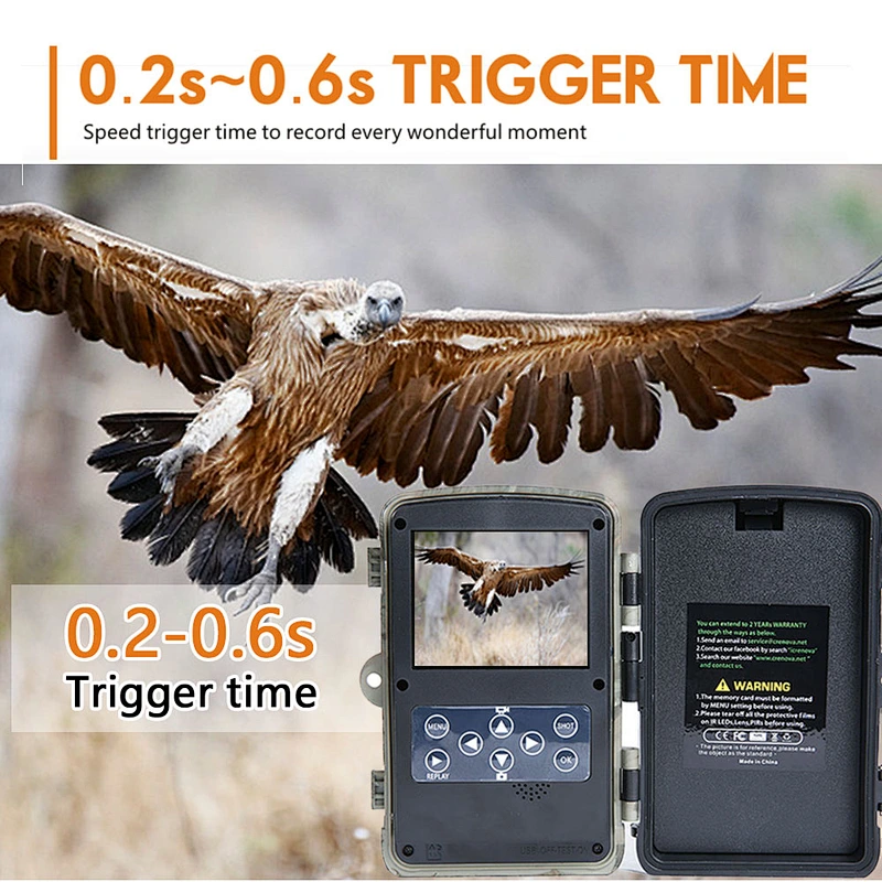 Middle Grade  IP66 Waterproof  12M 1080P Video Recorder  42Pcs Invisible Infrared LEDs Game Camera