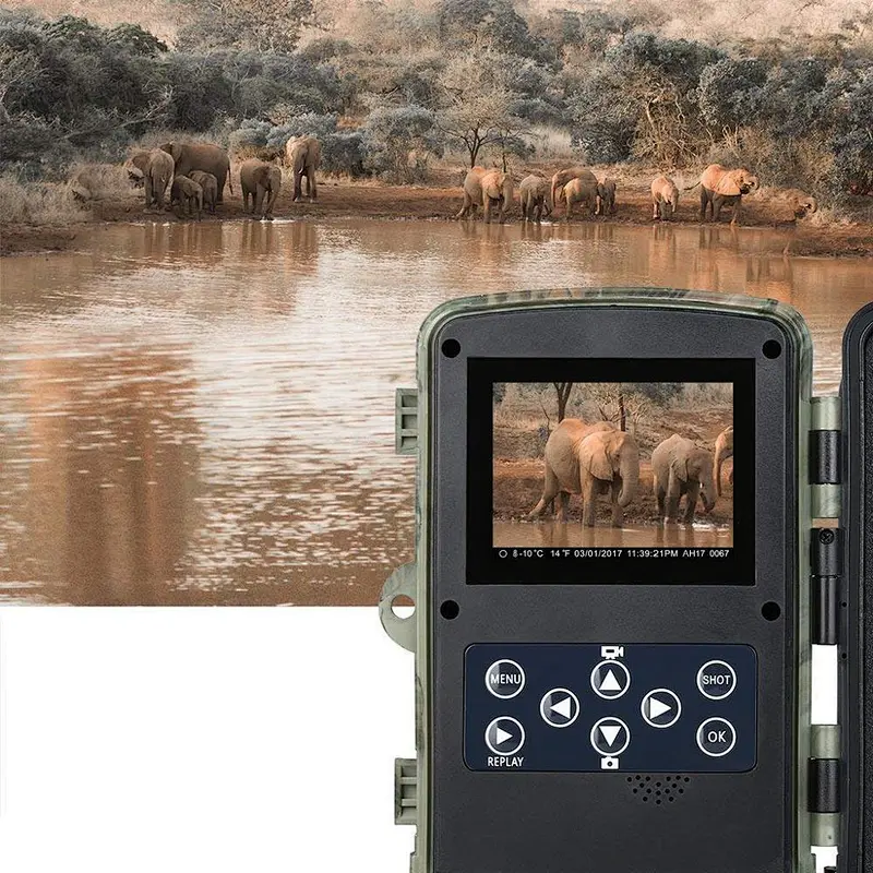 Game Trail Camera 1080P 16MP with Sound No Glow Black Infrared vision time lapse mode hunting cameras