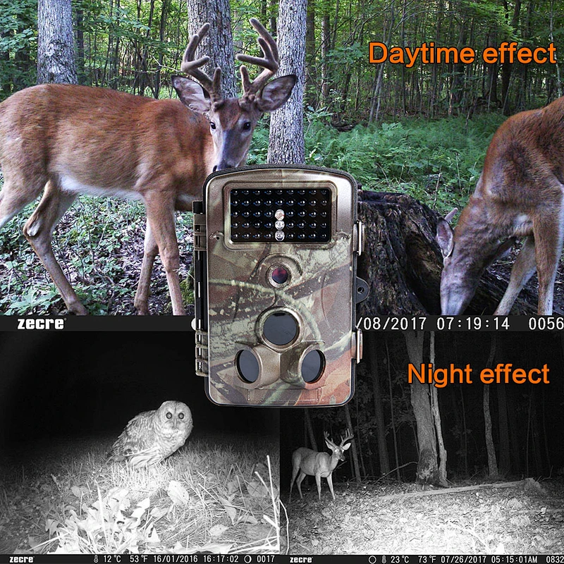 Night Vision up to 80ft detection range Scouting Hunting Camera infrared Activated IP56 Water Protected Design