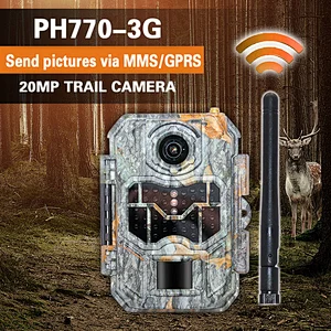 FHD 1080P PH770-3G  5Megapixel CMOS Sensor with  45pcs 940nm IR LEDs 65ft PIR Distance  3G Trail Camera