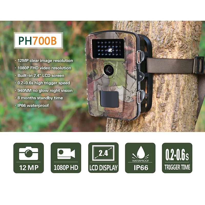 2020 whole sale hunting game camera long night stealth cam trail camera security solar powered