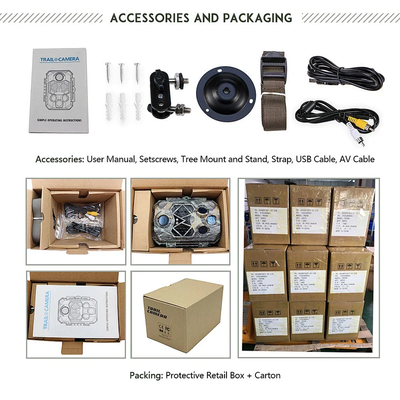 Shenzhen factory ODM/OEM timberland trail camera 512GB sd card wildlife hunting camera for home security