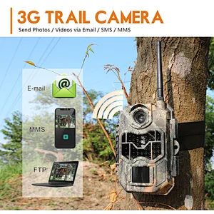 2020 FTP hunting camera with solar panel   wildlfe camera 3G  IP66 waterproof trail cam Forest Camouflage