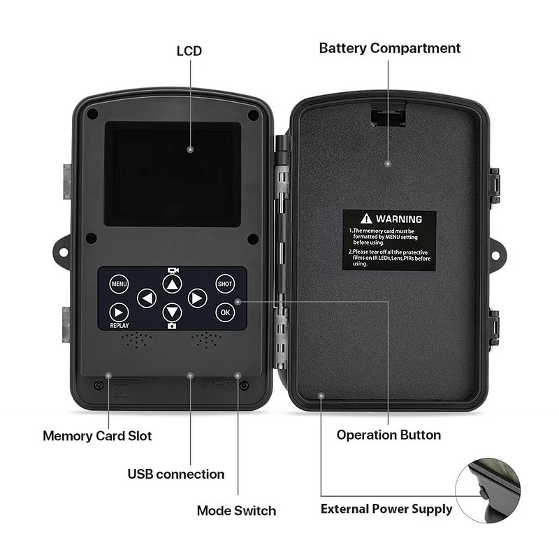 Factory OEM wildlife camera ODM trial camera hot selling waterproof IP66  hunting cam 1080p