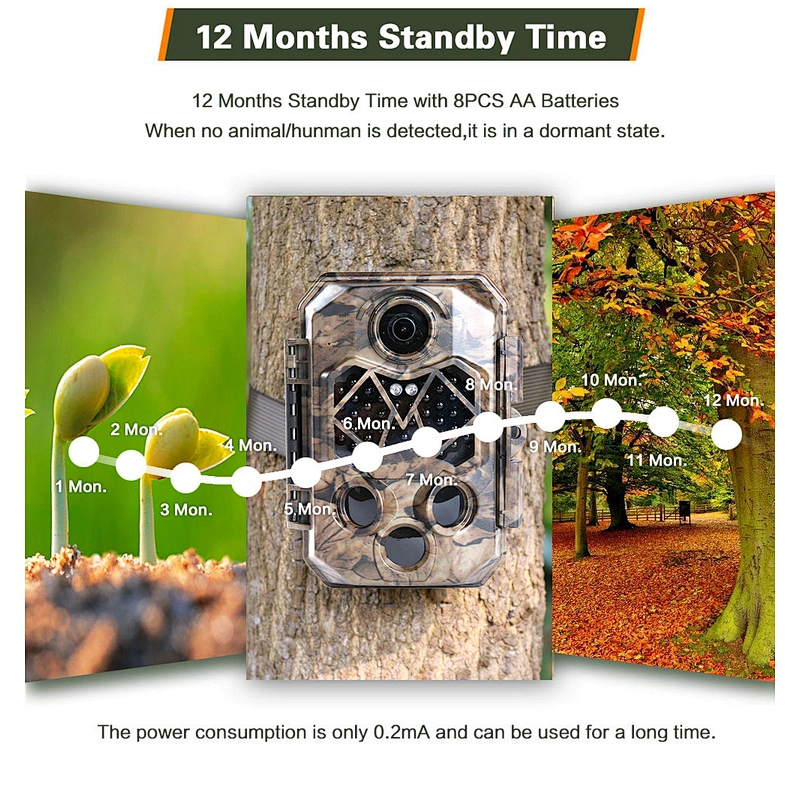 512GB trail camera out door 940nm IR LED game camera  20MP IP66 waterproof security hunting camera