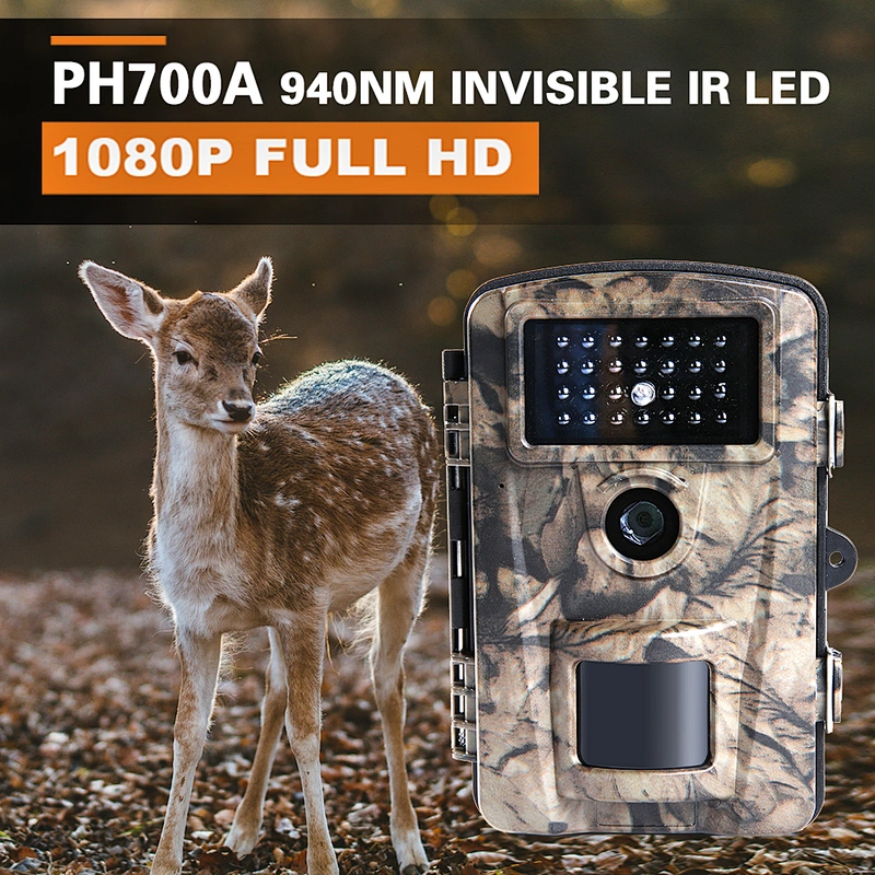 12MP 1080P FHD Waterproof IP56 Night Vision Black no glow 940NM IR LEDs Trail Hunting Camera infrared activated