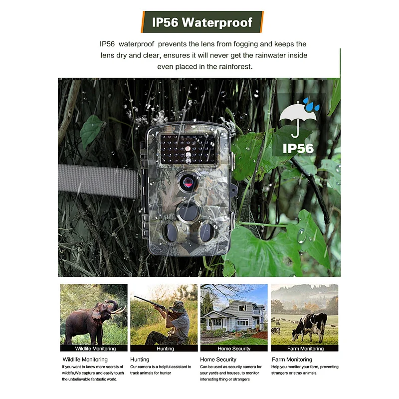 1080P Night Version Hunting Camera  Motion Detection Outdoor Wildlife Trail Cameras Photo Traps