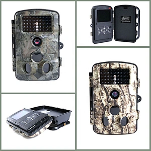1080P Outdoor 12MP Trail Camera IP56 Waterproof 2.4 Inch TFT LCD Screen Dual PIR Sensor 120 Degree 25 Meter Detecting Range