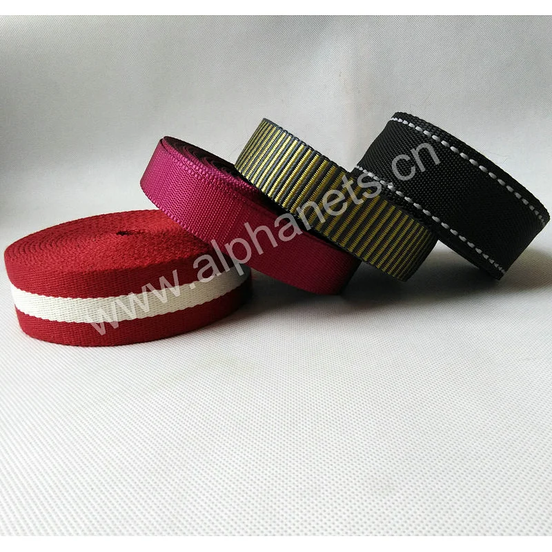 Colorful Plain Webbing Belt Woven Webbing